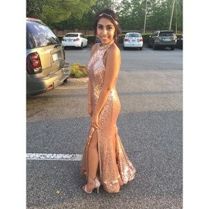 Rose Gold Prom Dress